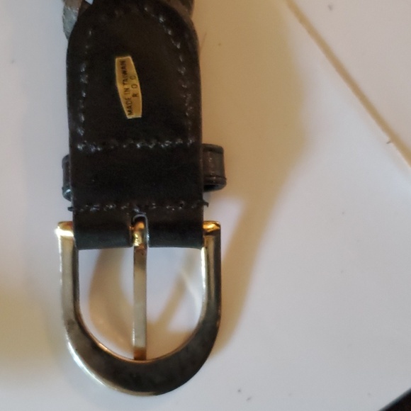 New womens braided leather black belt size M/L - Picture 4 of 5